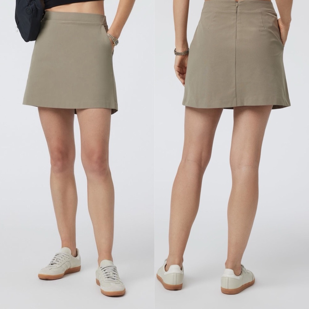 VUORI META SKORT IN TAUPE NWT